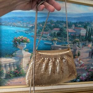 Elegant Vintage Gold Color Cross Bag Purse